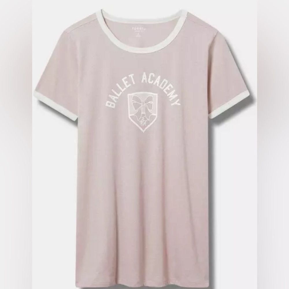 Torrid Classic Fit Size 4(4X)(26) Ballet Academy Signature Jersey Dusky Rose Tee